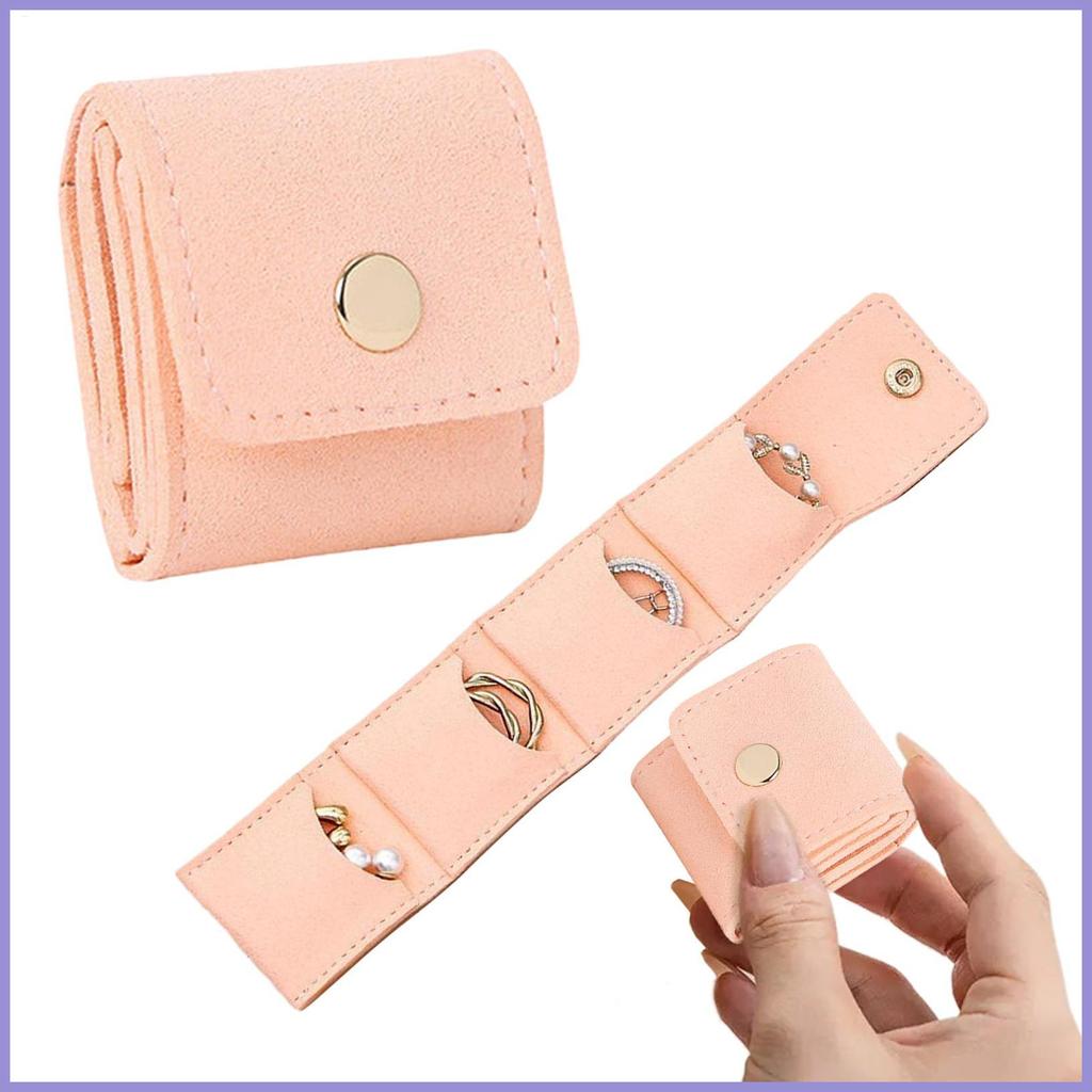 Túi đựng đồ trang sức du lịch Hộp đựng đồ trang sức nhỏ có khóa chia nhỏ có thể gập lại Vòng cổ bông tai hợp thời trang mueadsyvn