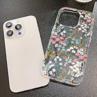 Vỏ cứng dày không gian vỡ nở hoa đầy đủ Ốp điện thoại cho iPhone 17 16 15 14 13 12 11 X XR