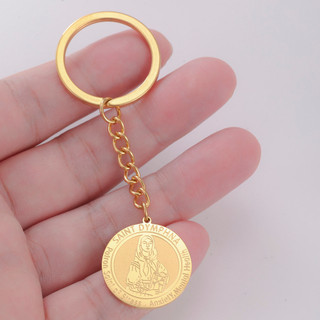 Vòng cổ công giáo bằng thép không gỉ - Thánh Dymphna và Gerard - Trang sức cầu nguyện