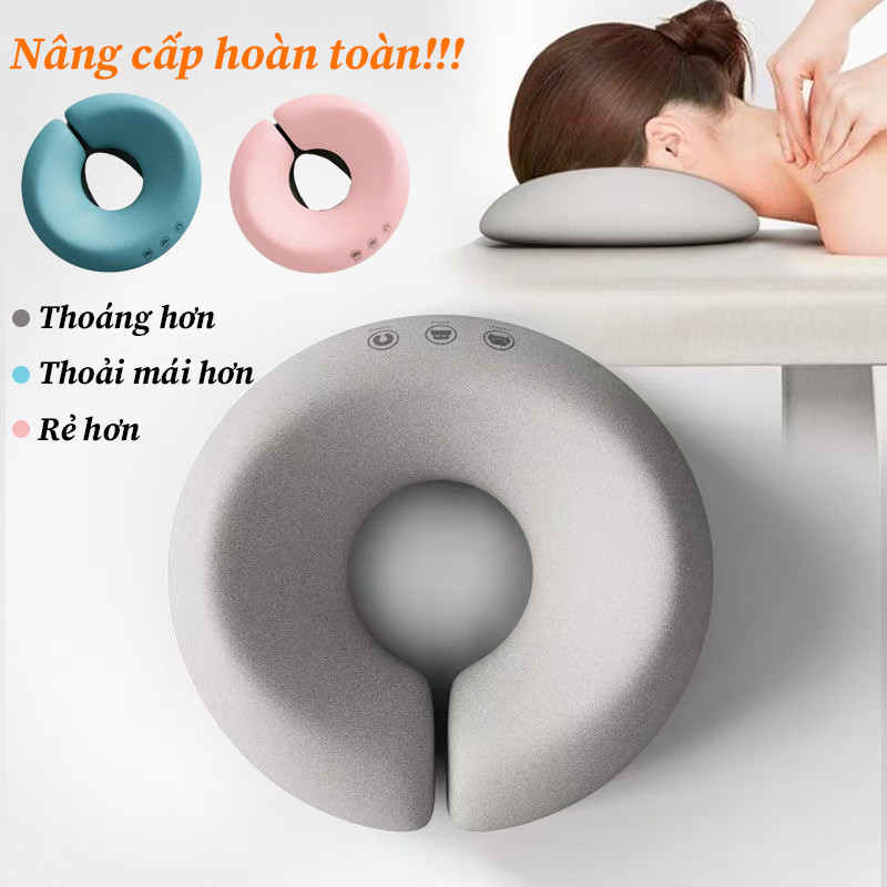 Gối Úp Mặt Công Thái Học Cao Su Non Cao Cấp - Chất Liệu Nhung Nhám Mềm Mịn, Thiết Kế Thoáng Khí