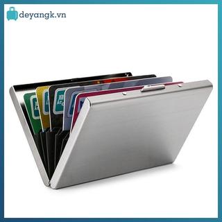 Deyangk hộp thép không gỉ 6/10 khe đựng giấy phép lái xe, thẻ tín dụng, chống trộm, bàn chải, túi đựng kim loại VN