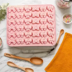 Ge Bow Khuôn Silicon Với 6 Hình Dạng Khác Nhau, 36 Khoang Nơ Chocolate Fondant Khuôn Cho Nơ Cupcake, Bánh, Đường Thủ Công n