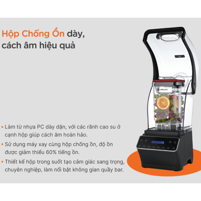 Máy Xay Sinh Tố Công Nghiệp Uniblend One Touch 1680W Động Cơ Mạnh Mẽ Bền Bỉ, Dễ Dàng Sử Dụng (Có BH)