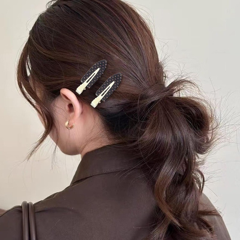 Kẹp Tóc Chấm Bi Acrylic Thời Trang - Dành Cho Nữ Bé Gái Mặc Hàng Ngày - Không Gãy và Mũ Ngọt Ngào