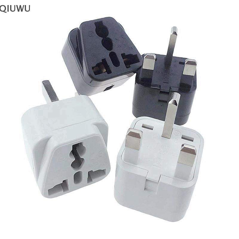 QIUWU 1 Cái Loại G Singapore Malaysia Vương quốc Anh Bộ chuyển đổi ổ cắm điện Trắng Đen 13A AU EU CN US sang Vương quốc Anh Bộ chuyển đổi phích cắm du lịch.