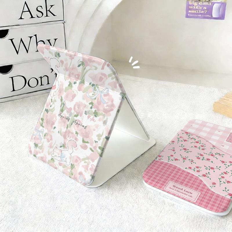 Hoa nhỏ hồng phấnChất liệu bền đẹp, kiểu dáng hiện đại Gương trang điểm gấp cao cấp