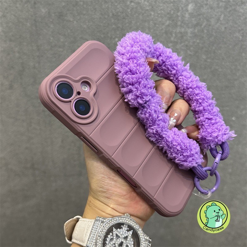 Ốp Điện Thoại 3D Có Dây Buộc Sang Trọng Cho Xiaomi 17 Pro Max 15 15T 14T Pro 5G 4G Vỏ Đơn Giản Dây Đeo Màu Kẹo Dễ Thương Chống Sốc Trượt Matte Vỏ Mềm