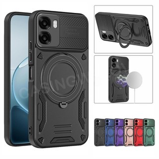 Ốp Điện Thoại Cho Oppo A6X A6 A6T A6t A6 Pro 4G 5G Ốp Lưng Từ Tính Nhẫn Giá Đỡ Vỏ Điện Thoại Cứng Ốp Lưng Bảo Vệ Chống Sốc