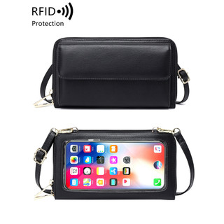 Hàng sẵn có Túi đựng điện thoại di động màn hình cảm ứng phong cách mới RFID Ví đựng bàn chải chống trộm phù hợp cho nữ Túi đeo chéo đa chức năng Túi đeo vai F cao cấp