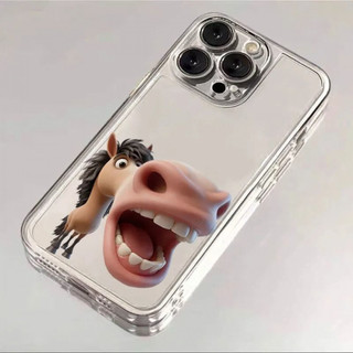 Ốp điện thoại hình ngựa cá tính trừu tượng cho iPhone 17Air / 16 / 15PLUS / 14 / 13pro Max / 12 / 11 / X / XS / 7 / 8, cá tính sáng tạo. Vỏ trong suốt, chống thấm nước, chống sốc, vỏ bảo vệ