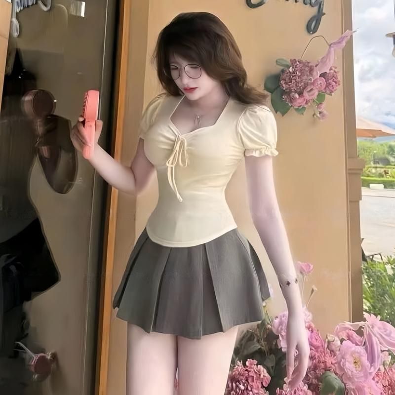 Áo Thun Tay Ngắn V Xoắn Big Size ESHOP Áo Thun Nữ Chất Thun Gân Tăm Mềm Mát Co Giãn MS557