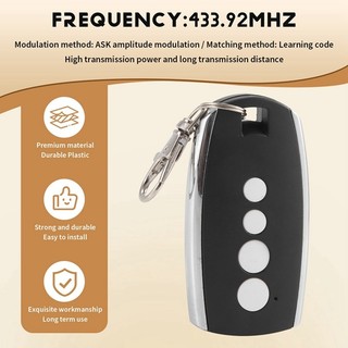 Bộ phát điều khiển từ xa cửa nhà để xe Bộ điều khiển cổng lăn không dây 433 MHz cho máy phát tay nhà để xe