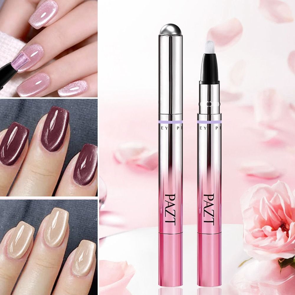 SAIA Bút vẽ nail mắt mèo, cọ móng đa năng kèm hạt từ tính, gel cầm tay, đế móng