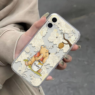 Ốp điện thoại Winnie the Pooh dễ thương cho iPhone 17Air / 16 / 15PLUS / 14 / 13pro Max / 12 / 11 / X / XS / 7 / 8, cá tính sáng tạo. Vỏ trong suốt, chống thấm nước, chống sốc, vỏ bảo vệ