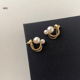 JULYHOT Pháp Ánh Sáng Sang Trọng Hoa Hồng Ngọc Trai Bông Tai Dành Cho Nữ Hàn Quốc Zircon Tinh Tế Bông Tai Dự Tiệc Trang Sức Giáng Sinh Quà Tặng Massivedeals