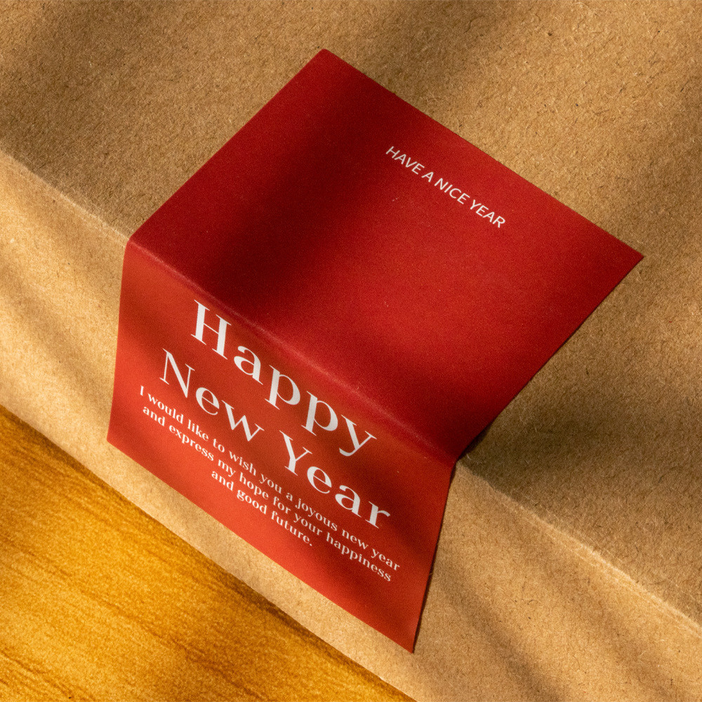 Tem dán 50 tờ Happy New Year TE79 Sticker nhãn dán hộp, túi quà chúc mừng năm mới