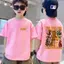 Tràn Áo, 100% Coton, Ngắn Tay, Dáng Rộng, Cổ Tròn, In Hình, Dễ Phối