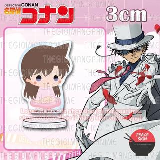 (3cm) Standee mini DETECTIVE CONAN ver GỐI NGỦ Thám tử lừng danh tượng chibi mica acrylic anime trang trí xinh xắn W