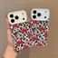 Báo in Cherry cho 17 16pro trường hợp điện thoại iPhone 15 tốt lỗ gạo nếp trường hợp 14 13pro11 mềm trường hợp