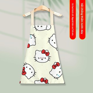 T p d hello kitty Trẻ em Người lớn Trẻ em Chống thấm nước Tạp dề dễ thương