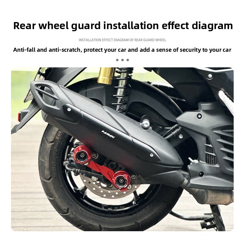 Dành Cho Xe YAMAHA NMAX155 NMAX125 Nhôm CNC Phía Trước Bánh Sau Xả Thanh Trượt Bảo Vệ Tai Nạn Chống Rơi Bảo Vệ Sửa Đổi Phụ Kiện