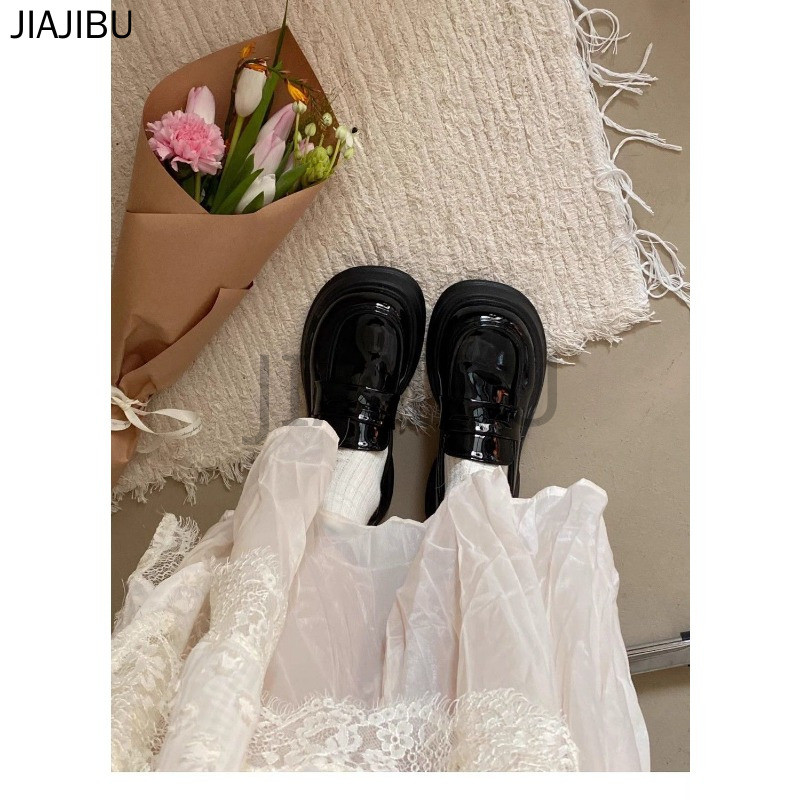 Size 34-46 Giày Lười Kiểu Anh, Mũi Tròn, Gót Dày, Chống Trơn Trượt. 45 Giày Nữ Cỡ Lớn Kiểu Lolita, Đồng Phục Học Sinh, Phong Cách JK Nhật Bản. 44 Korean Fashion Casual Mary Jane Shoes 43 Giày Da Mờ Kiểu Công Chúa Pháp Dành Cho Bé Gái 42 41