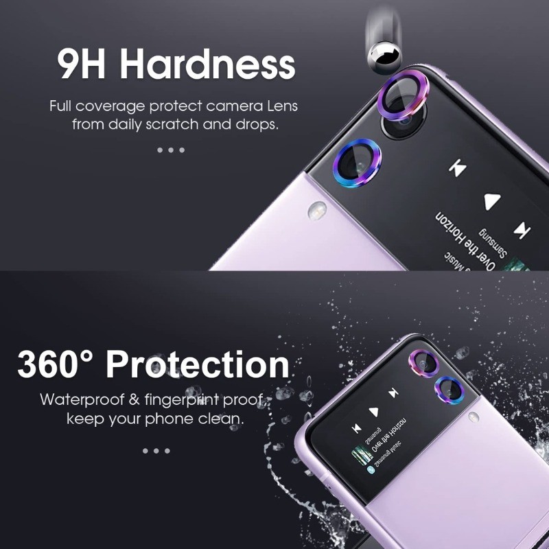 Dành Cho Samsung Galaxy Z Fold5 Điện Thoại Camera Bảo Vệ Ống Kính Vòng Dành Cho Samsung Galaxy Z Flip5 Hợp Kim Nhôm Bảo Vệ Kính Ống Kính Kính Kính Phim