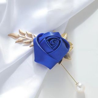 NICOLOO Rose Bud Boutonniere, Giả Ngọc Trai Lụa Chú Chổi Boutonniere, Người Cao Cấp Corsage Chân Cho Tiệc Cưới Trang Trí Dự Tiệc