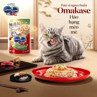 Pate Cho Mèo Silver Spoon thức ăn ướt cho mèo dạng sốt/dạng thạch gói 60g