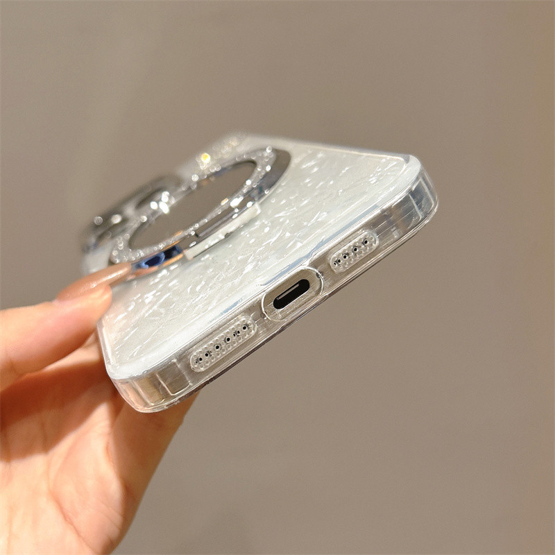 Ốp lưng iPhone nơ 3D có giá đỡ gương tròn phù hợp cho iPhone 17 Pro Max, iPhone 17 16 15 14 13 12 11