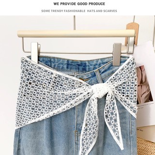 Khăn Choàng Nhỏ Hình Tam Giắc Mỏng, Xếp Chồng Phong Cách Hàn Quốc, Xu Hướng Xuân Hè