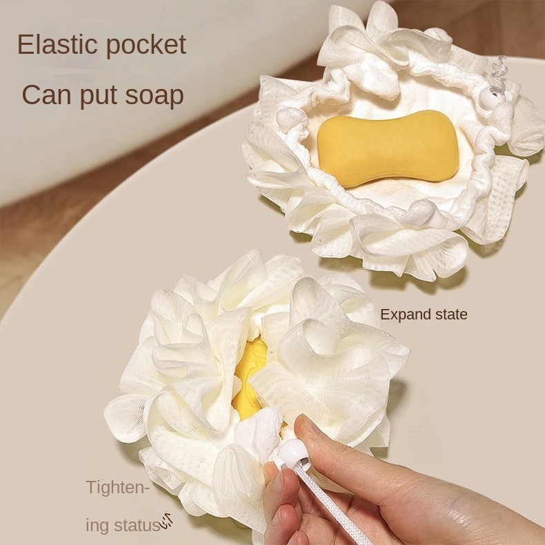 Bóng tắm 2 trong 1 mềm mại và thân thiện với làn da mới tẩy tế bào chết xà phòng tắm hoa