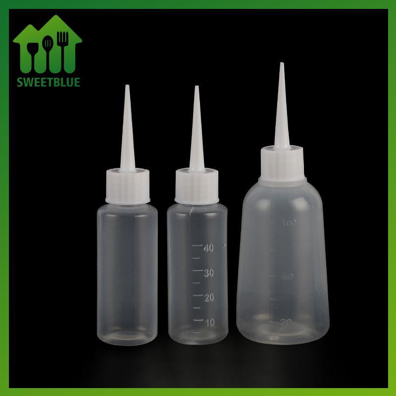 SWEET 5 Chiếc 40 / 100ml Nhựa Trong Suốt Đầu Applicator Chai Bóp Thích Hợp Cho Thủ Công Nghệ Thuật Keo Đa Năng Có Thể Đổ Lại Rỗng n