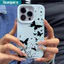 Ibumpers Ốp Điện Thoại Thẩm Mỹ Tối Giản Họa Tiết Bướm Silicon Mềm Chống Sốc Cho iPhone 11 12 13 14 15 16 17 Pro Max IP Plus