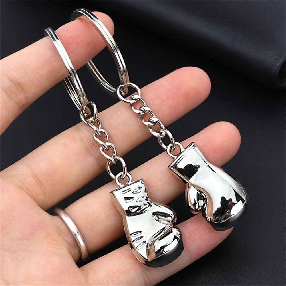 Móc khóa găng tay đấm bốc DAYONE, Vòng chìa khóa đấm bốc thể dục Mini, Chìa khóa ô tô dễ thương Túi gấp ba lô Trang trí mặt dây chuyền thể thao bằng kim loại Quà tặng trận đấu câu lạc bộ chiến đấu