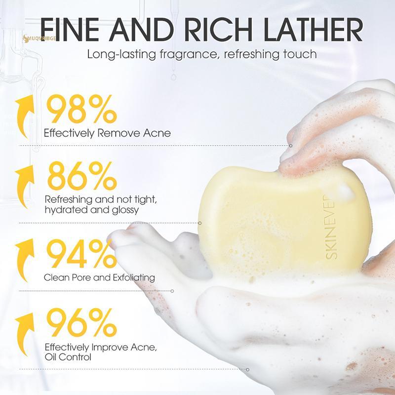 MUQV Salicylic Acid Xà Phòng Mặt Làm Sạch Sâu Da Radiant Cải Thiện Da Luster Thuần Chay Tắm Rửa Mặt Làm Sạch Lỗ Chân Lông Cho Mọi Loại Da n