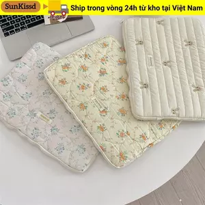 Túi đựng laptop SUNKISSD hình hoa vỡ 11/13/15 inch, túi bảo vệ máy tính bảng thỏ chống sốc dung lượng lớn