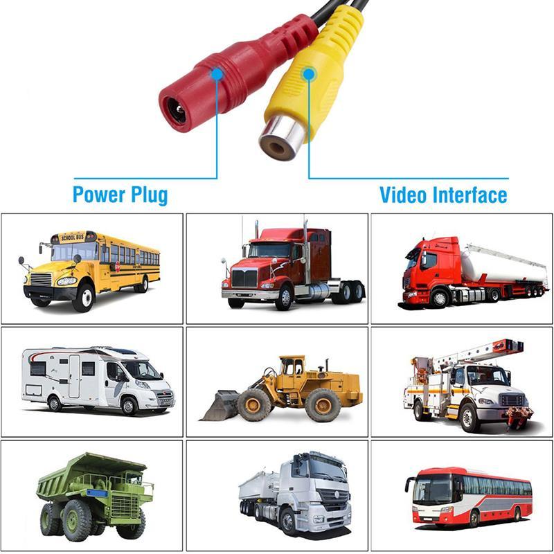 [MAKY] Tru Bus Trailer RV Điểm Mù Phía Sau Ô Tô Ngược AV Camera LED Tầm Nhìn Ban Đêm VN