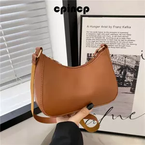 Túi đeo vai CPINCP, Túi xách thời trang nữ dung tích lớn màu trơn, Ví Hobos thông thường bằng da PU nhẹ kiểu cổ điển