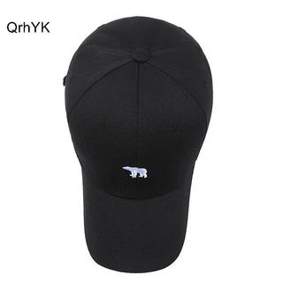Thời trang mũ bóng chày cotton mùa xuân-hè, thiết kế thêu gấu bắc cực nam nữ