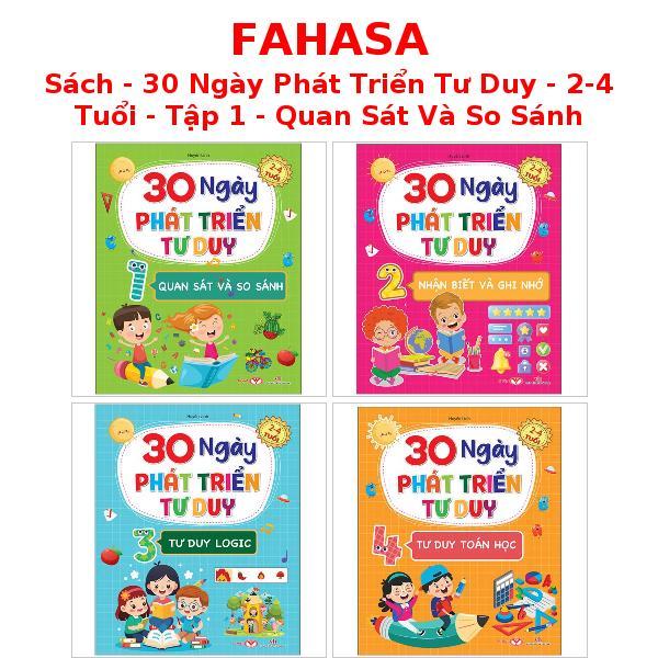 Sách - 30 Ngày Phát Triển Tư Duy - 2-4 Tuổi - Tập 1 - Quan Sát Và So Sánh