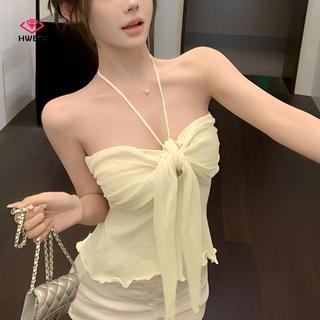Áo Dây Sling Nữ Phù Hợp Mùa Hè, Có Nơ Gợi Cảm, Thích Hợp Ngày Lễ