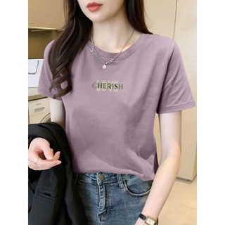 Áo thun nữ tay ngắn, phong cách mùa hè mới, thời trang và đa năng