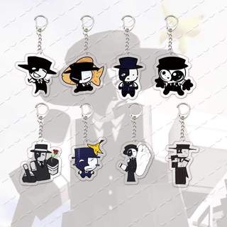 Artful Keychain for Accessories Acrylic Game Die Of Death Artful KeyRing Pendant Chains Jewelry Fans Gifts