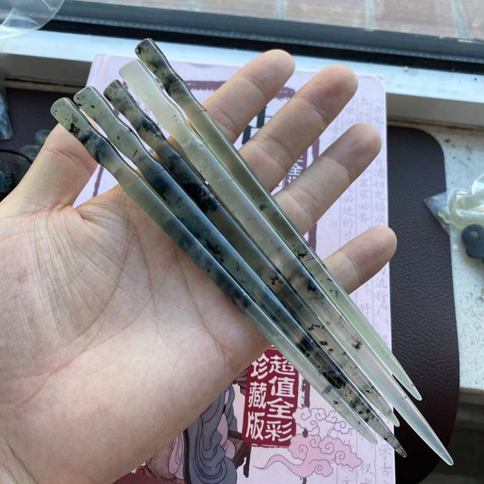 Kẹp tóc mực ngọc tự nhiên Xiuyu, phong cách cổ điển Trung Quốc