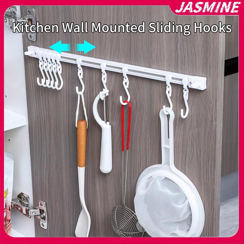 JASMINE Nhựa Tra Row Chống Đấm Treo Tường Có Thể Tháo Rời Tủ Tự Dính