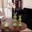 Bình Hoa Gốm Sứ Phong Cách Mid-century (Dáng Đốt Tre) - Lọ Hoa Decor Sang Trọng Màu Xanh Ngọc - Bình Gốm Trang Trí Nội Thất Cao Cấp Đủ Kích Thước