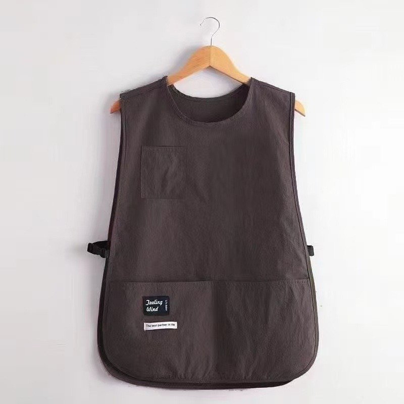 Tạp dề vest chống dầu nước, nylon Nhật thoáng khí, thiết kế túi tiện lợi, unisex dùng cho nhà bếp