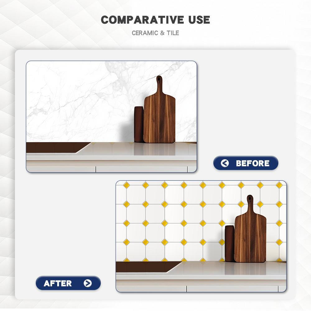 Nhãn dán tường MORCARTTile, Nhãn dán trang trí tường nhà bếp, 3D, Tự dính, DIY, Thích hợp cho nhà bếp, tường, Chống bắn tung tóe, 30cmx30cm, 1 miếng