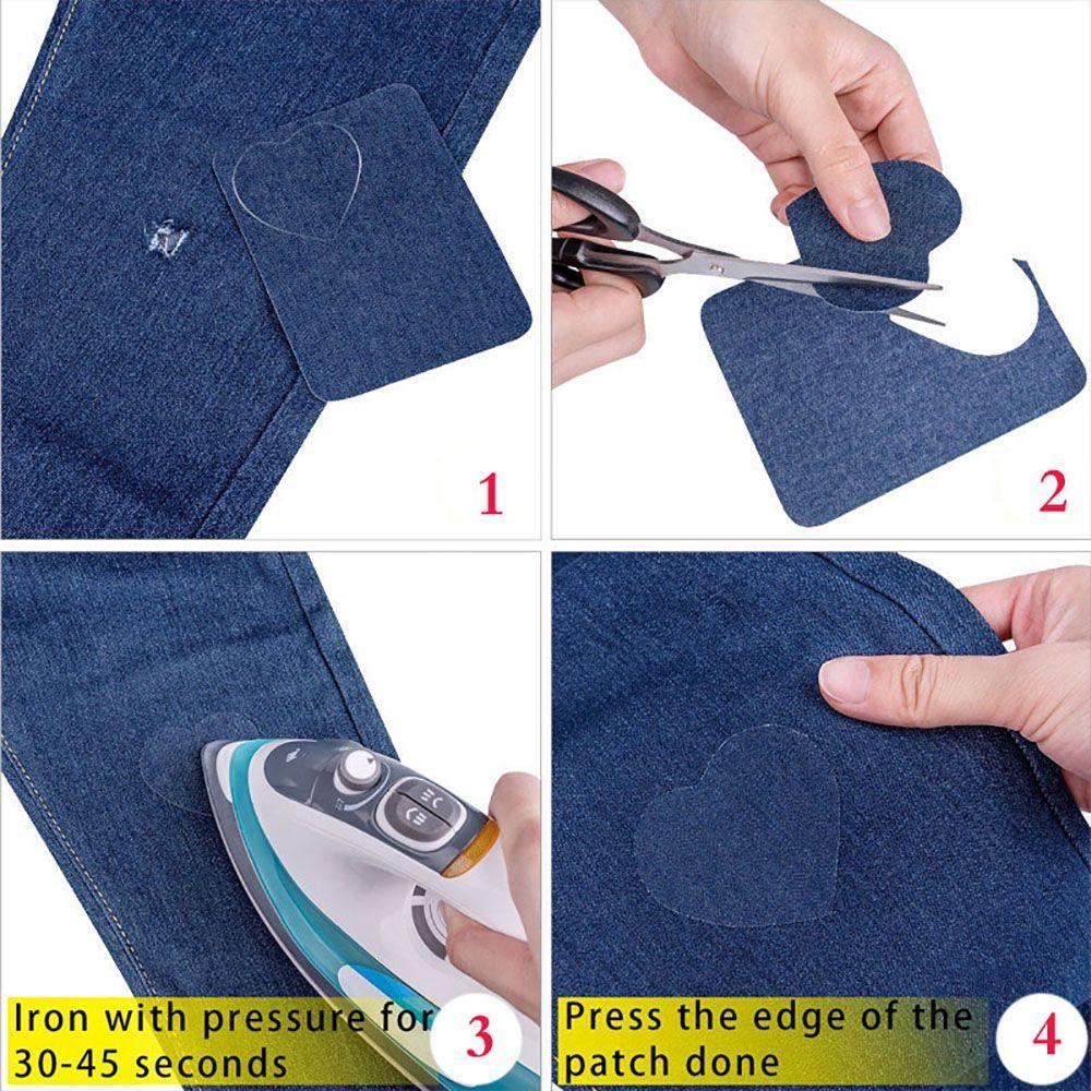 Kangn Miếng Dán Vải Jean Tự Dính 15x20cm - Miếng Vá Quần Áo Ủi Không Cần May, DIY Thủ Công Trang Trí Denim